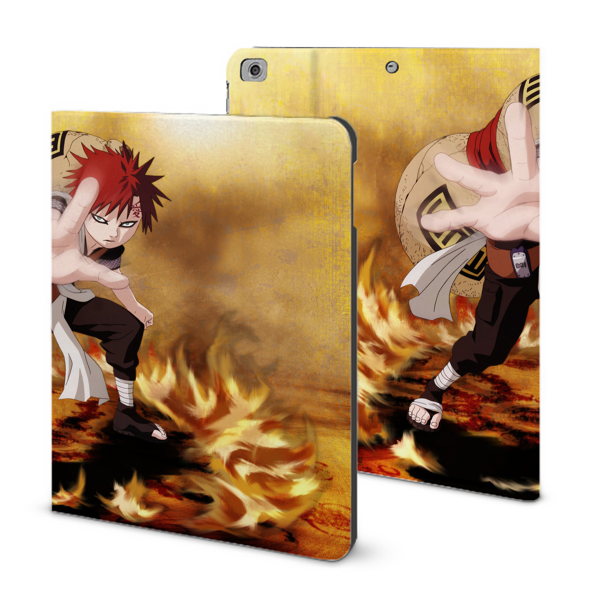 （画像用） NARUTO -ナルト- NARUTO -ナルト- 疾風伝 IPad ケース ブック型 PUレザー TPU 耐衝撃 軽量 薄型 ペン収納なし 全面保護 IPad 各モデル対応